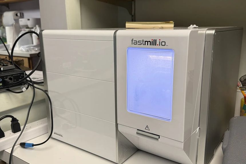 A dental milling unit in the lab