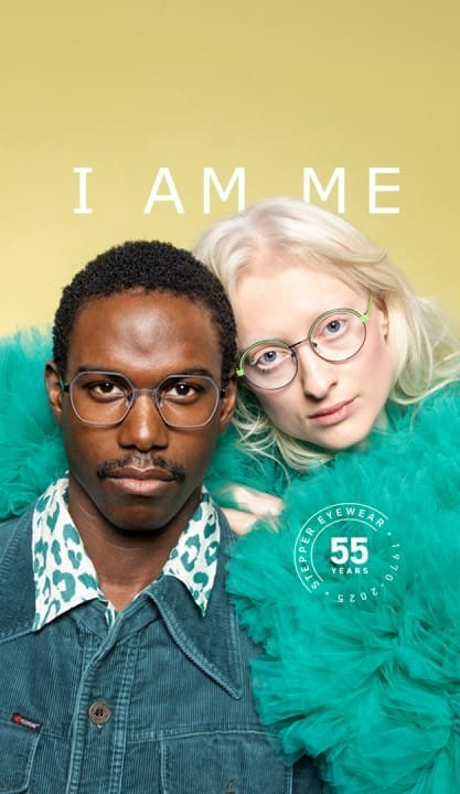 Stepper’s ‘I am me’ campaign: two people wearing Stepper frames