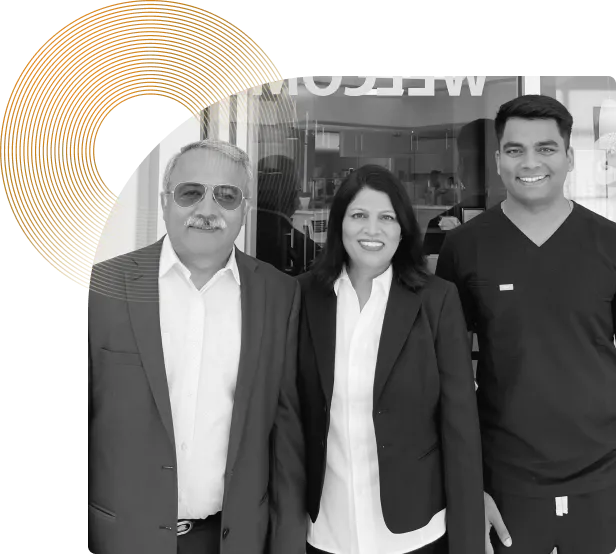 The White Oaks dental team standing outside the clinic